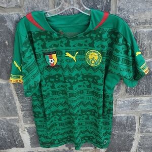 Puma Green and Yellow Cameroon Jersey